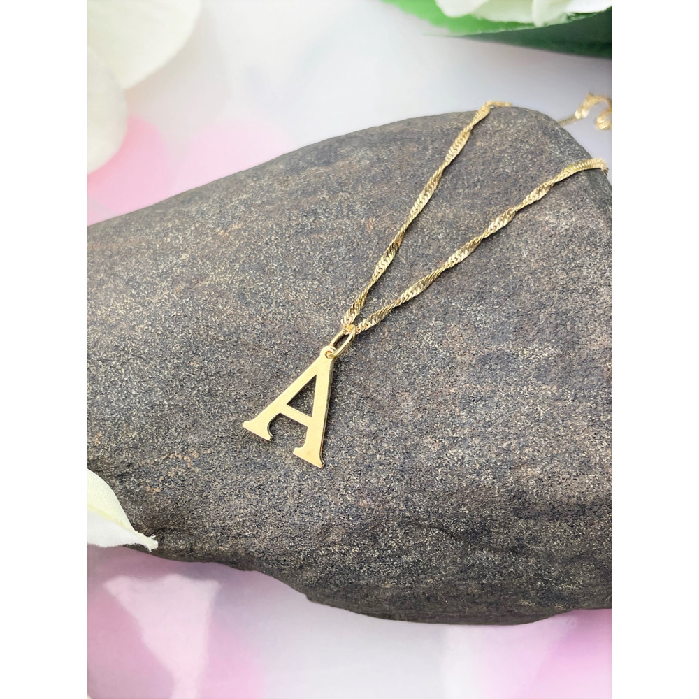 Anhänger Buchstabe A Kettenanhänger Goldanhänger Gelbgold