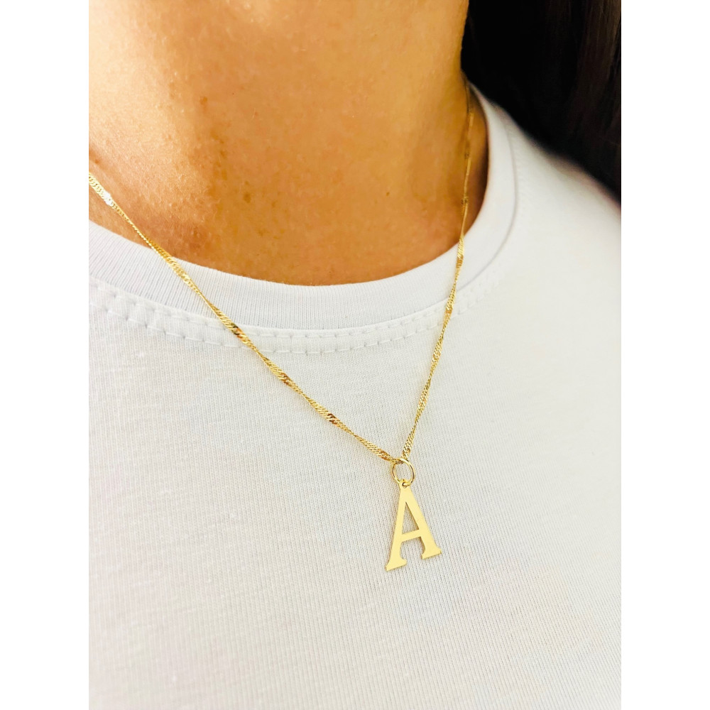 Anhänger Buchstabe A Kettenanhänger Goldanhänger Gelbgold