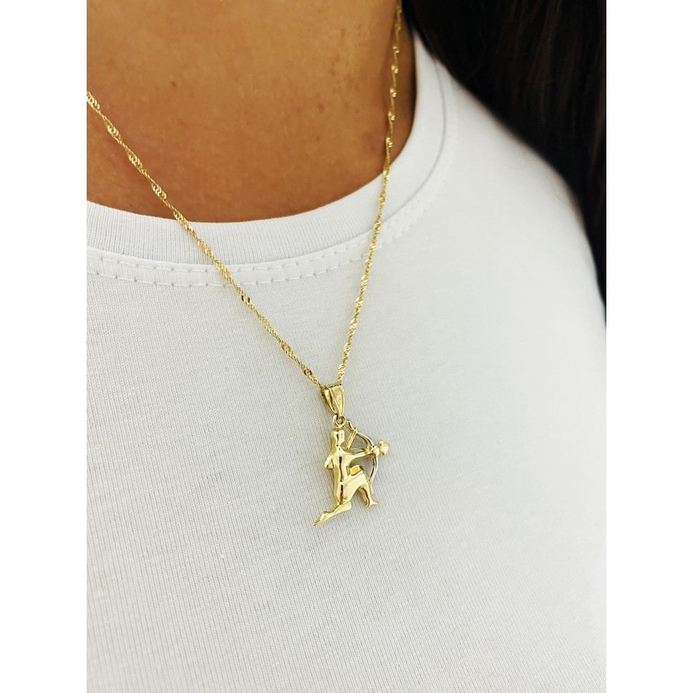 Złoty wisiorek zawieszka znak zodiaku strzelec figurka