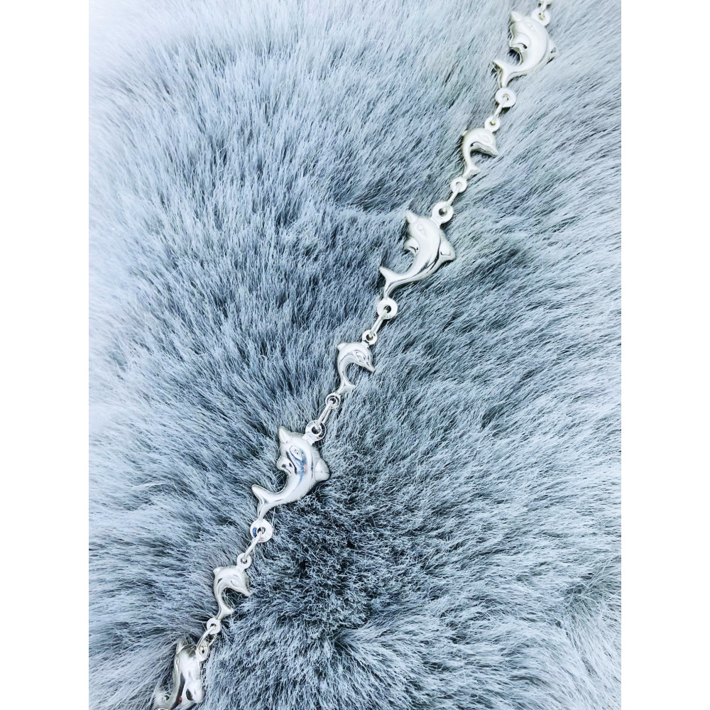 Delphin Armband 925 Silber Damen Kinder