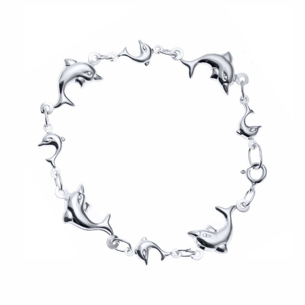 Delphin Armband 925 Silber Damen Kinder