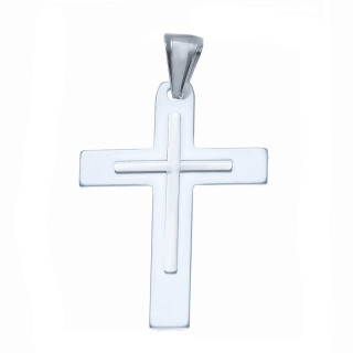 Silber Anhänger Kreuz mit Jesus Christus Erstkommunion Taufe