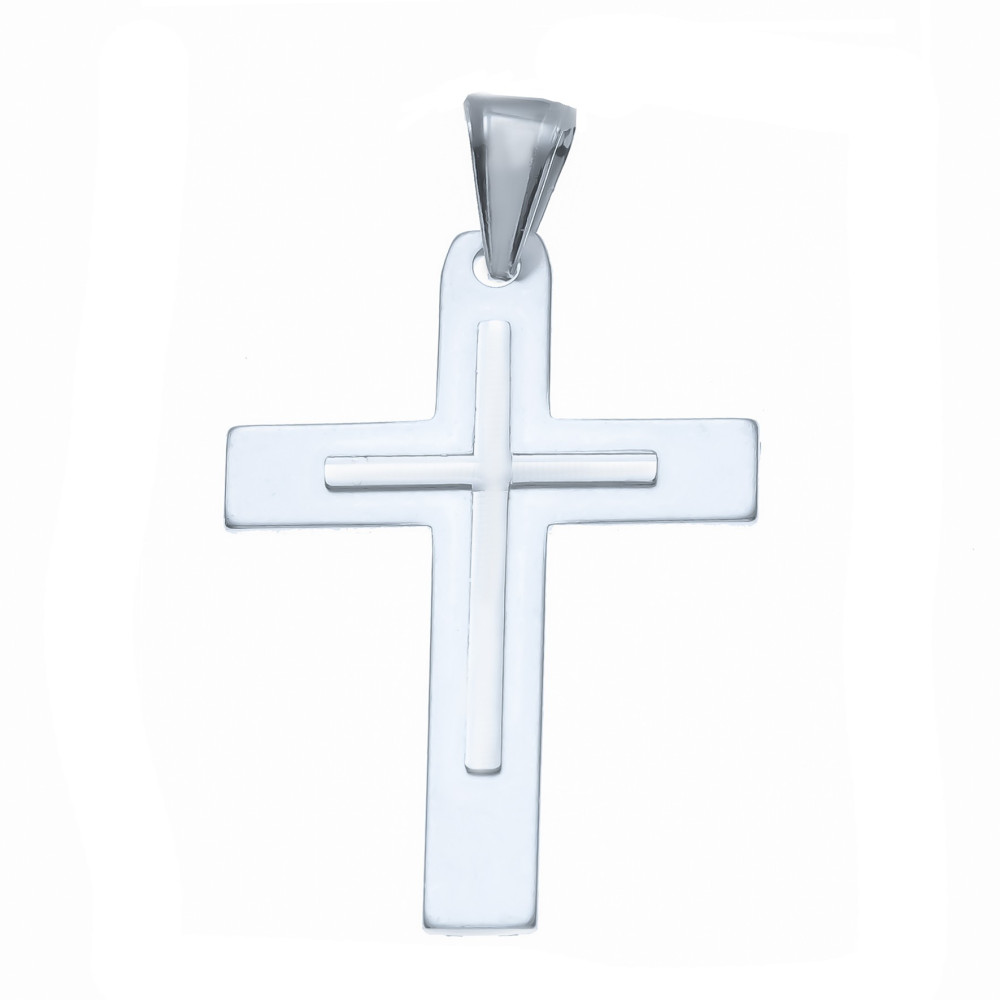 Silber Anhänger Kreuz mit Jesus Christus Erstkommunion Taufe