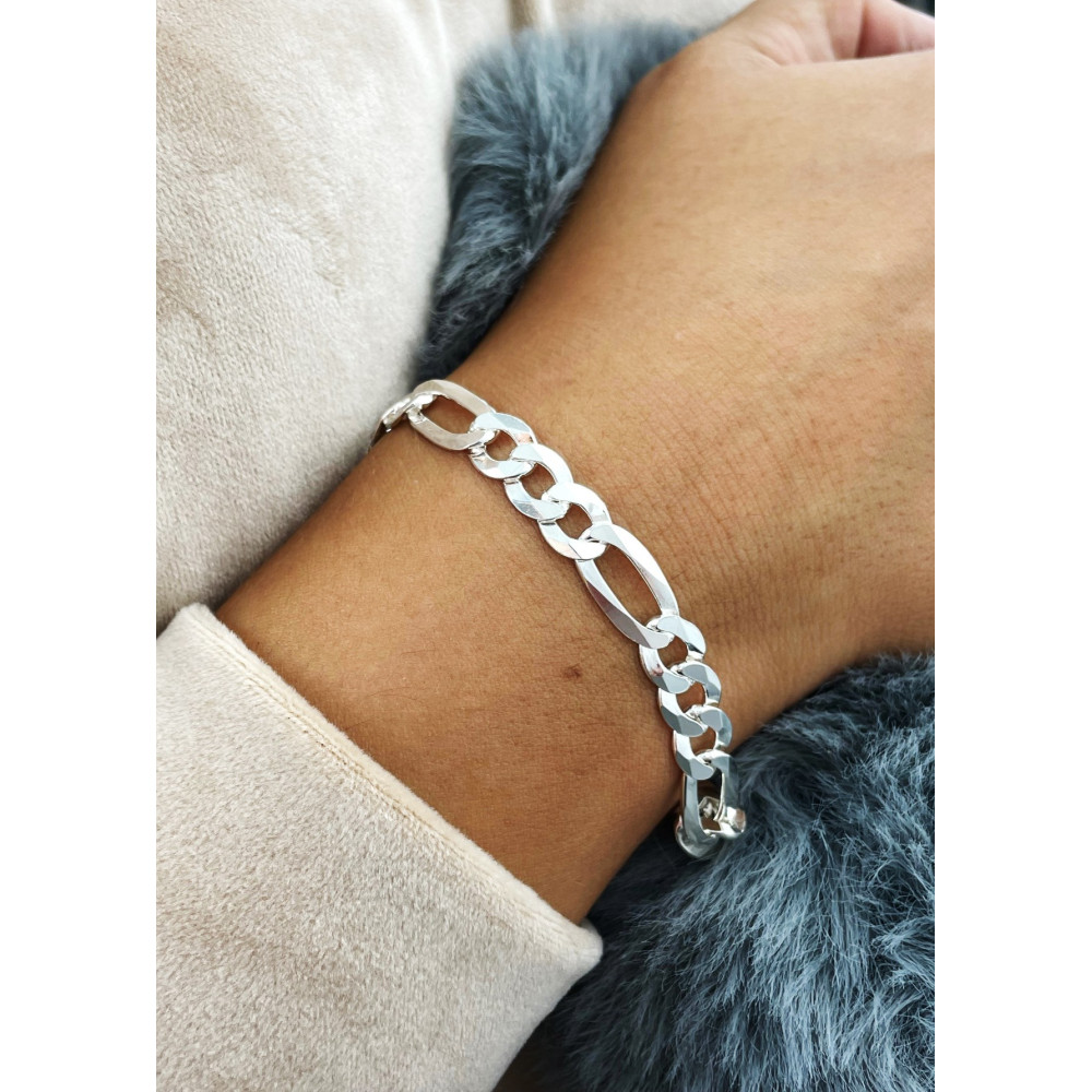 Silber 925 Figarokette Figaroarmband Armkette