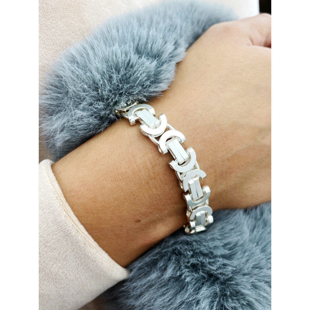 Silber 925 Königskette Königsarmband Armkette Hiphop Biker