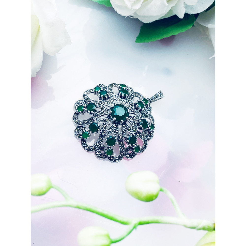 copy of Złoty wisiorek zawieszka rozeta ażurowa