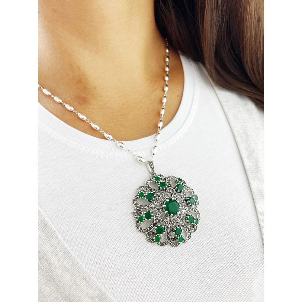 Silber Damen Medaillon Anhänger Amulett Talisman