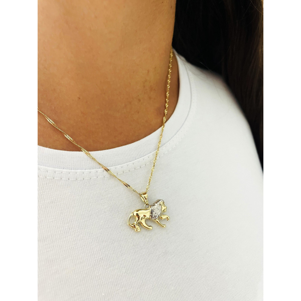 copy of Złoty wisiorek zawieszka rozeta ażurowa