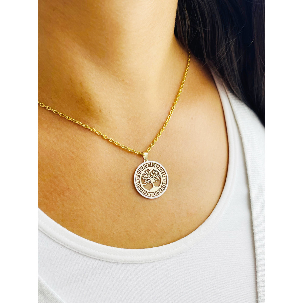 Anhänger Baum des Lebens Bicolor Goldanhänger