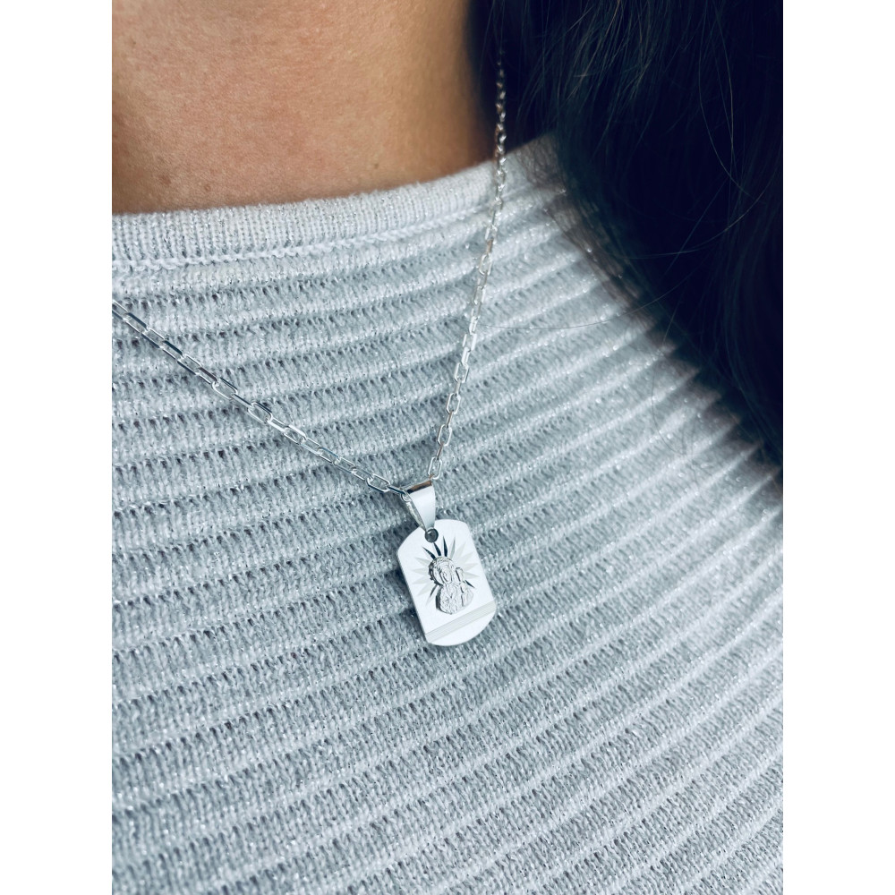 Srebrny Medalik Matka Boska Częstochowska