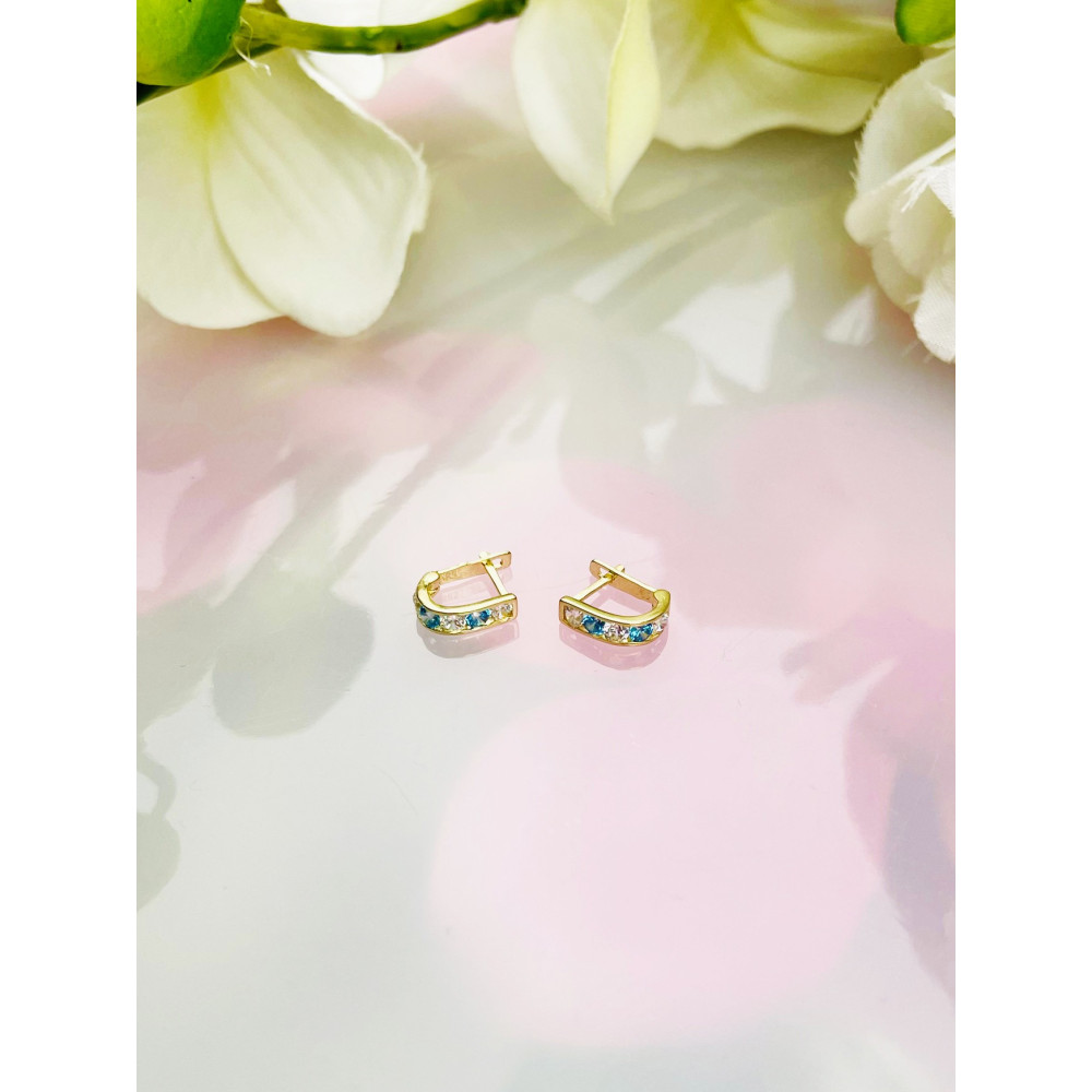 Gold Kind Ohrringe Mit Zirkonia Ohrhänger Ohrstecker Ohrschmuck Paar Gelbgold