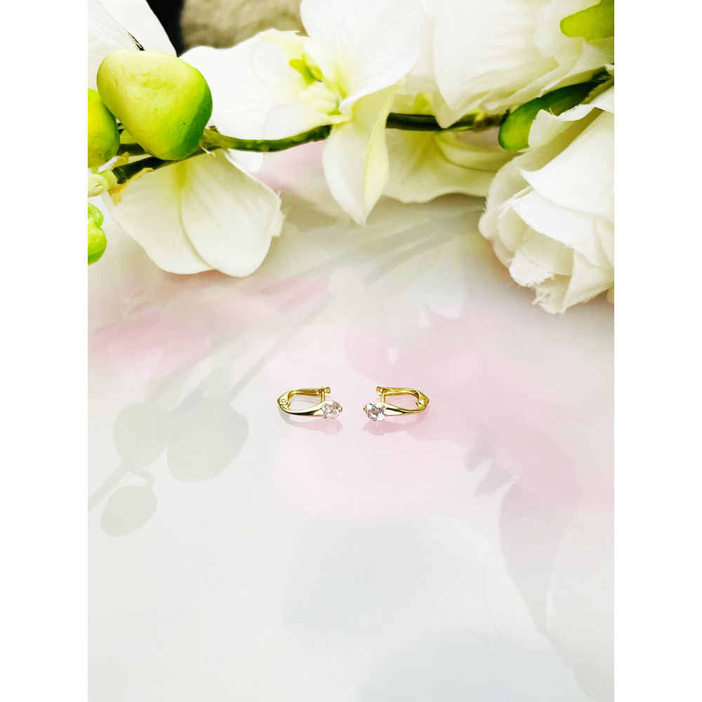 Gold Ohrringe Mit Zirkonia Ohrhänger Ohrstecker Ohrschmuck Paar Gelbgold 585er