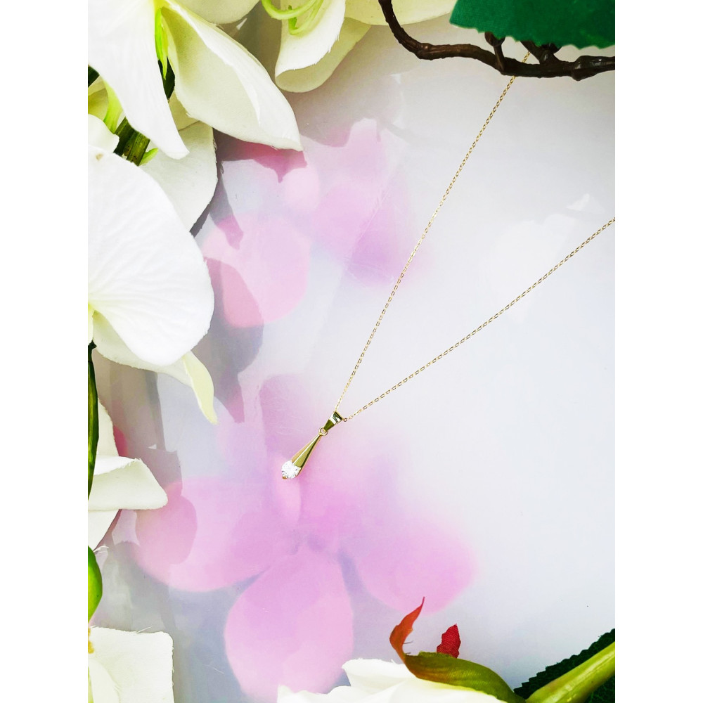 Anhänger Eiszapfen Kettenanhänger Gelbgold Goldanhänger 585er 14KT