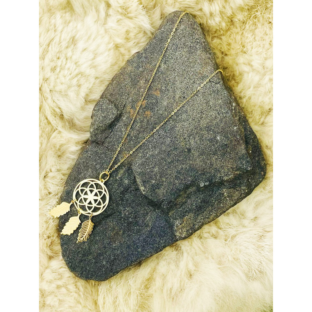 Anhänger Traumfänger Kettenanhänger Gelbgold Goldanhänger 585er 14KT