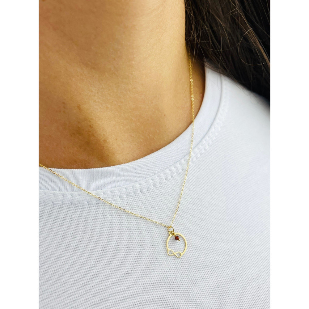 Złoty naszyjnik nieskończoność