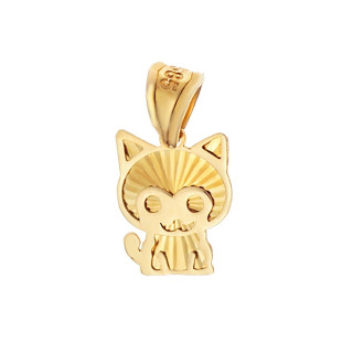 Anhänger Katze Kettenanhänger Gelbgold Goldanhänger 585er 14KT