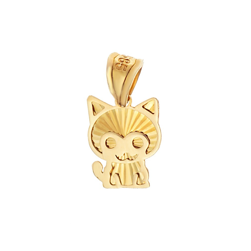 Anhänger Katze Kettenanhänger Gelbgold Goldanhänger 585er 14KT