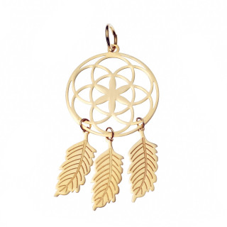 Anhänger Traumfänger Kettenanhänger Gelbgold Goldanhänger 585er 14KT