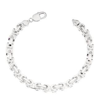 Srebrna bransoletka splot Królewski Bizantyjski