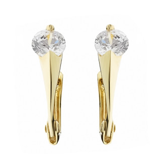 Złote kolczyki z cyrkoniami