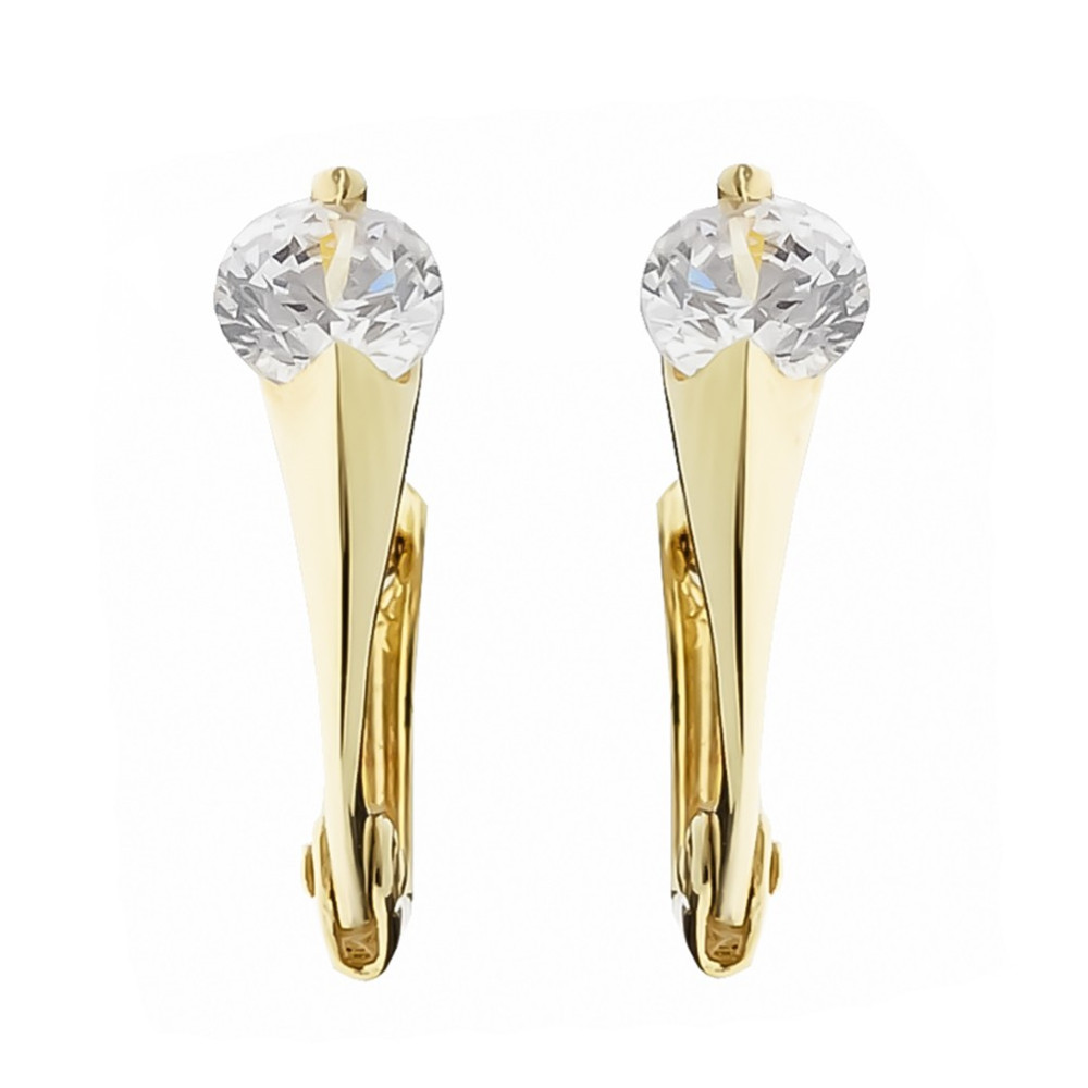 Gold Ohrringe Mit Zirkonia Ohrhänger Ohrstecker Ohrschmuck Paar Gelbgold 585er