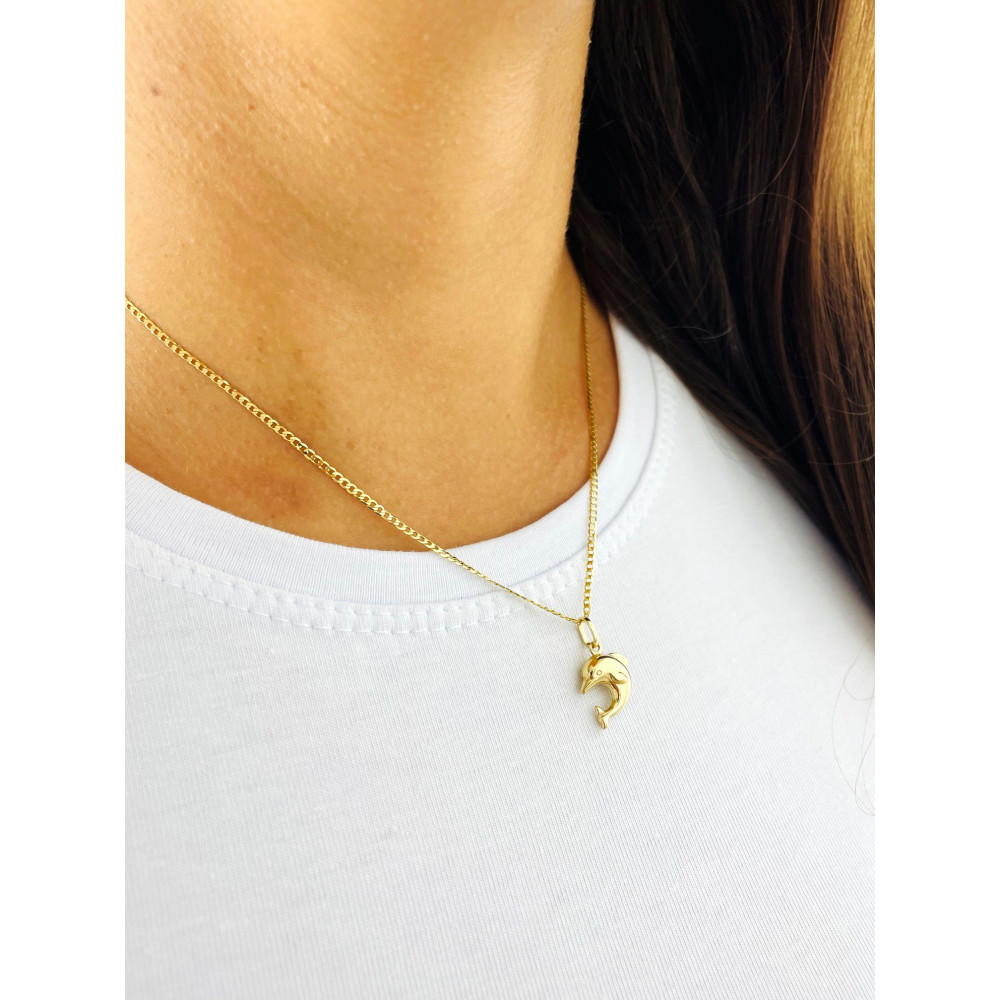 Anhänger Kettenanhänger Delphin 585er 14Kt Gelbgold Goldanhänger Delfin