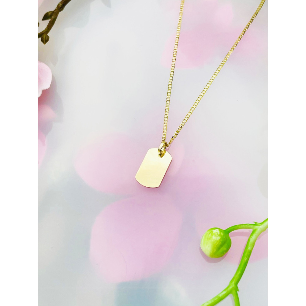 copy of Złota zawieszka wisiorek blaszka pod grawer