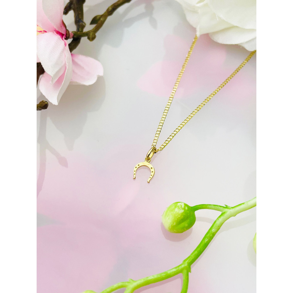 Anhänger Pferd Hufeisen Gelbgold Goldanhänger