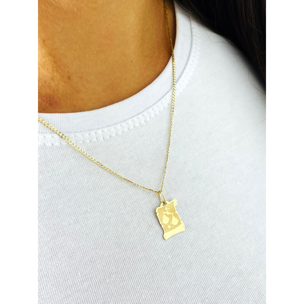 copy of Złoty wisiorek zawieszka rozeta ażurowa