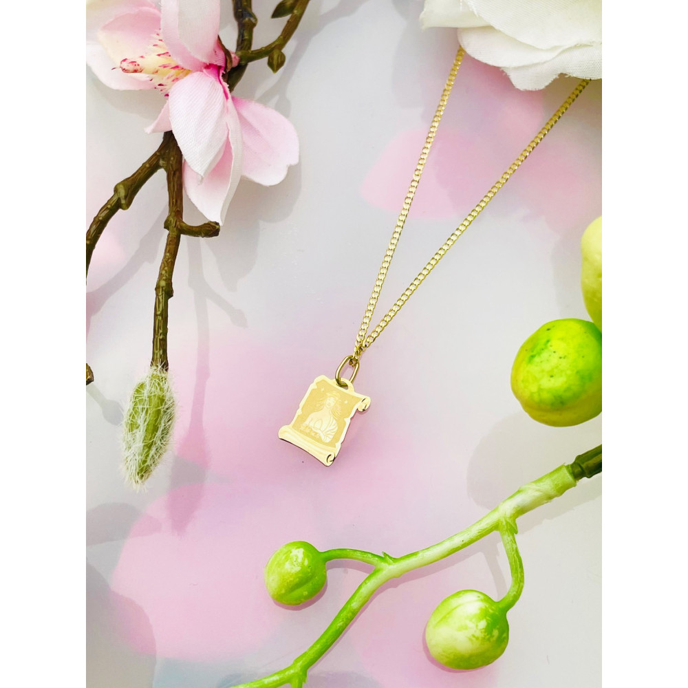 copy of Złoty wisiorek zawieszka rozeta ażurowa