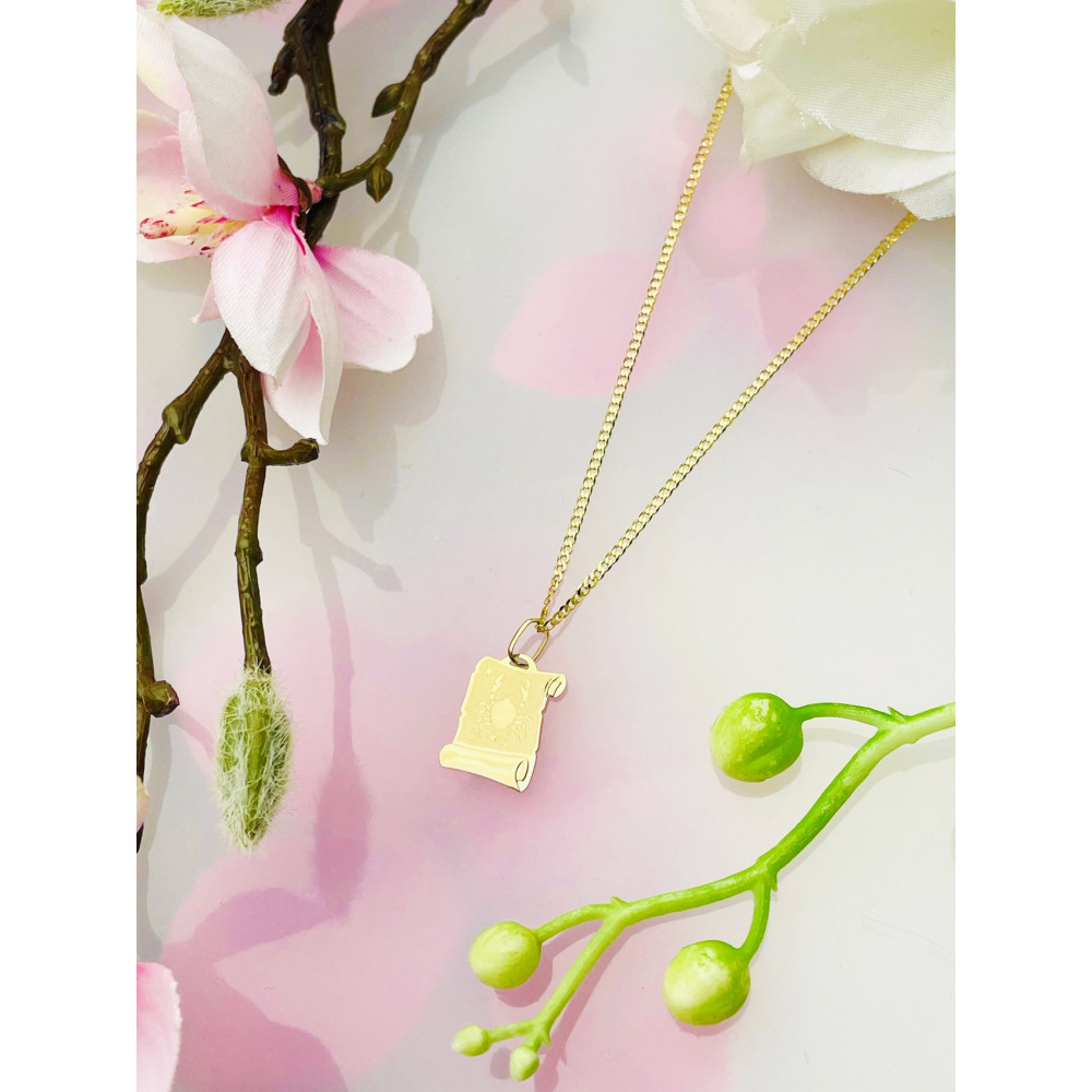 copy of Złoty wisiorek zawieszka rozeta ażurowa