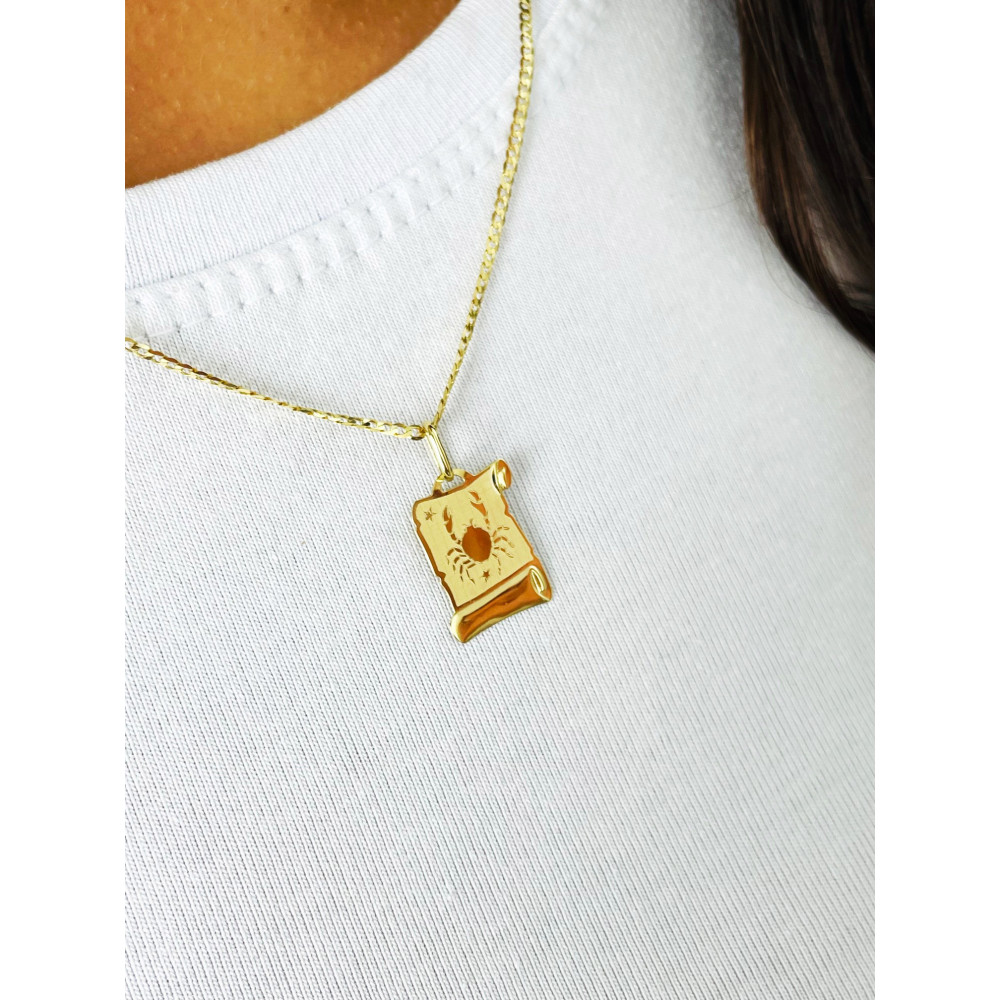 copy of Złoty wisiorek zawieszka rozeta ażurowa