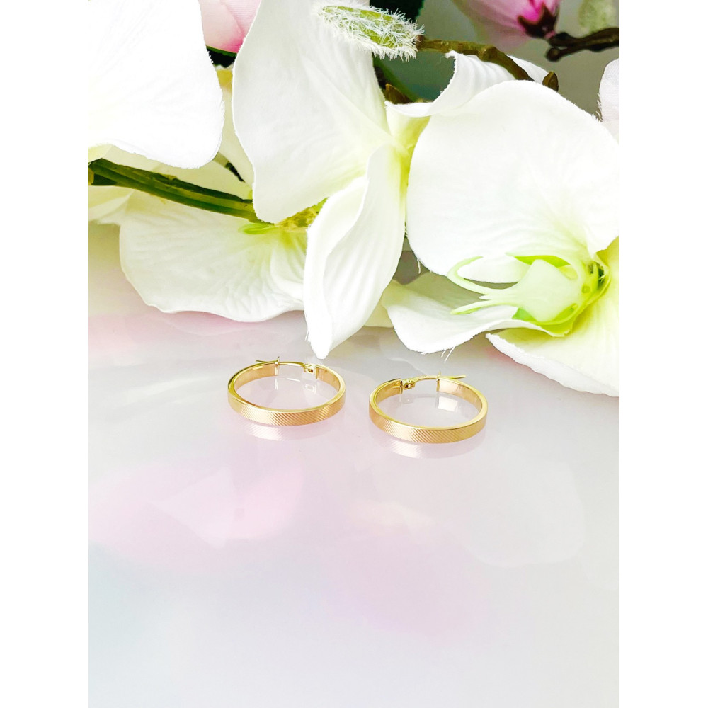 Creolen Ohrringe Ohrhänger Ohrstecker Ohrschmuck Gelbgold Paar 585er 14kt