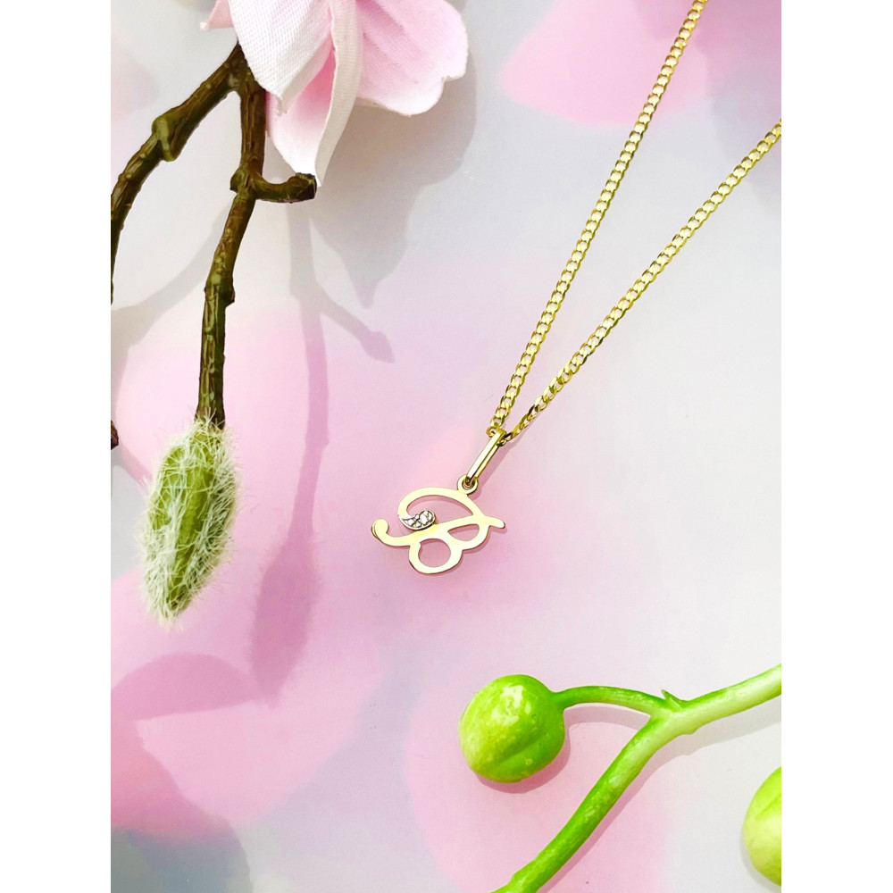 Anhänger Buchstabe B Kettenanhänger Goldanhänger Gelbgold