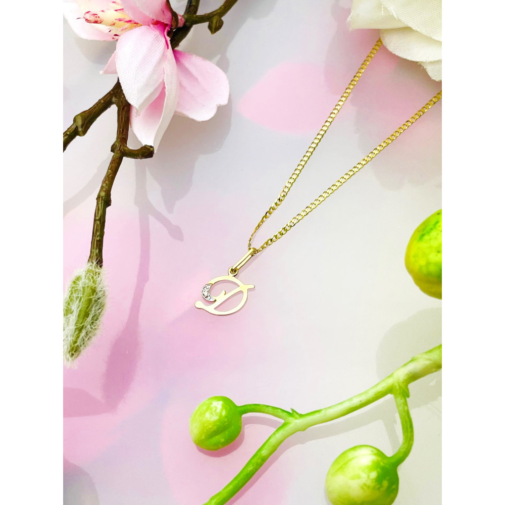 copy of Złoty wisiorek zawieszka rozeta ażurowa