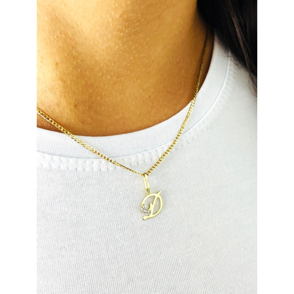 copy of Złoty wisiorek zawieszka rozeta ażurowa