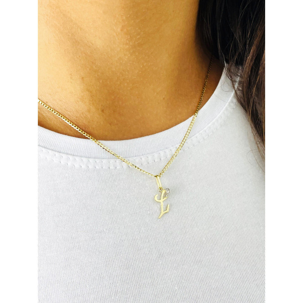 Anhänger Buchstabe L Kettenanhänger Goldanhänger Gelbgold