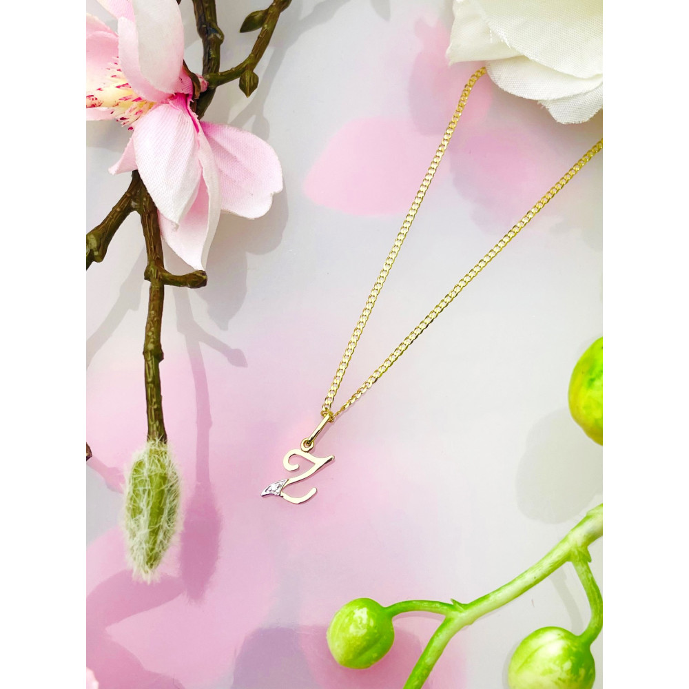 Anhänger Buchstabe Z Kettenanhänger Goldanhänger Gelbgold