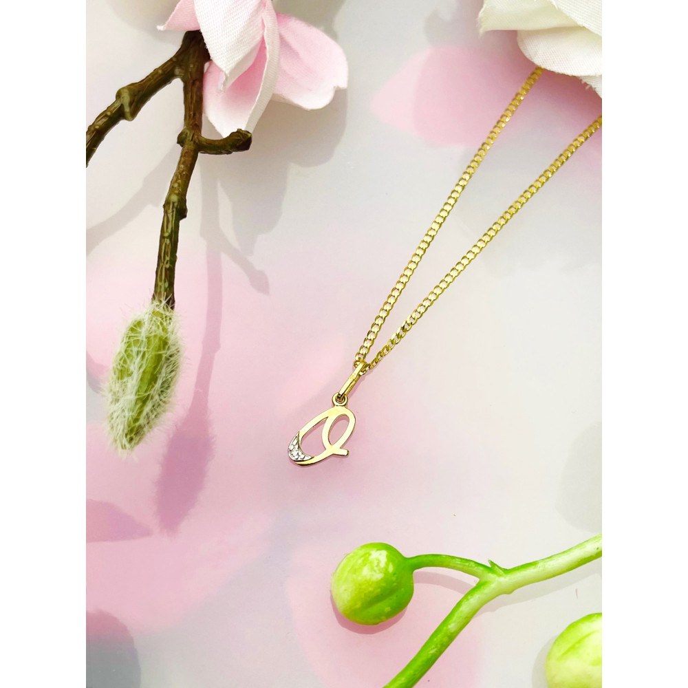 copy of Złoty wisiorek zawieszka rozeta ażurowa