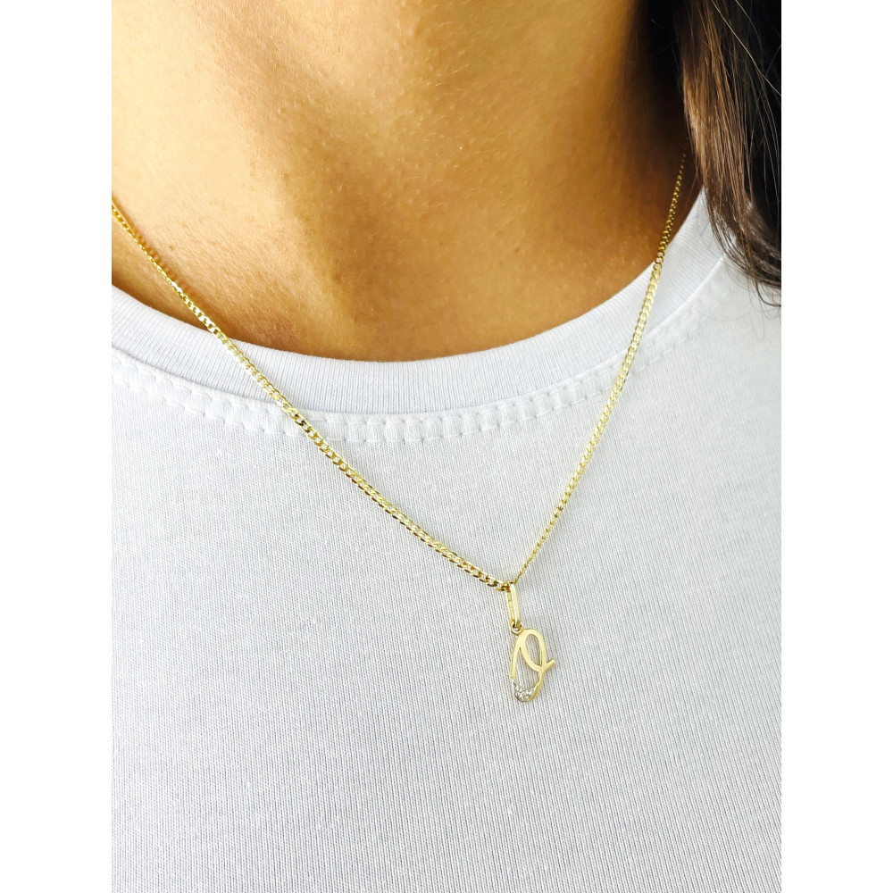 Anhänger Buchstabe O Kettenanhänger Goldanhänger Gelbgold