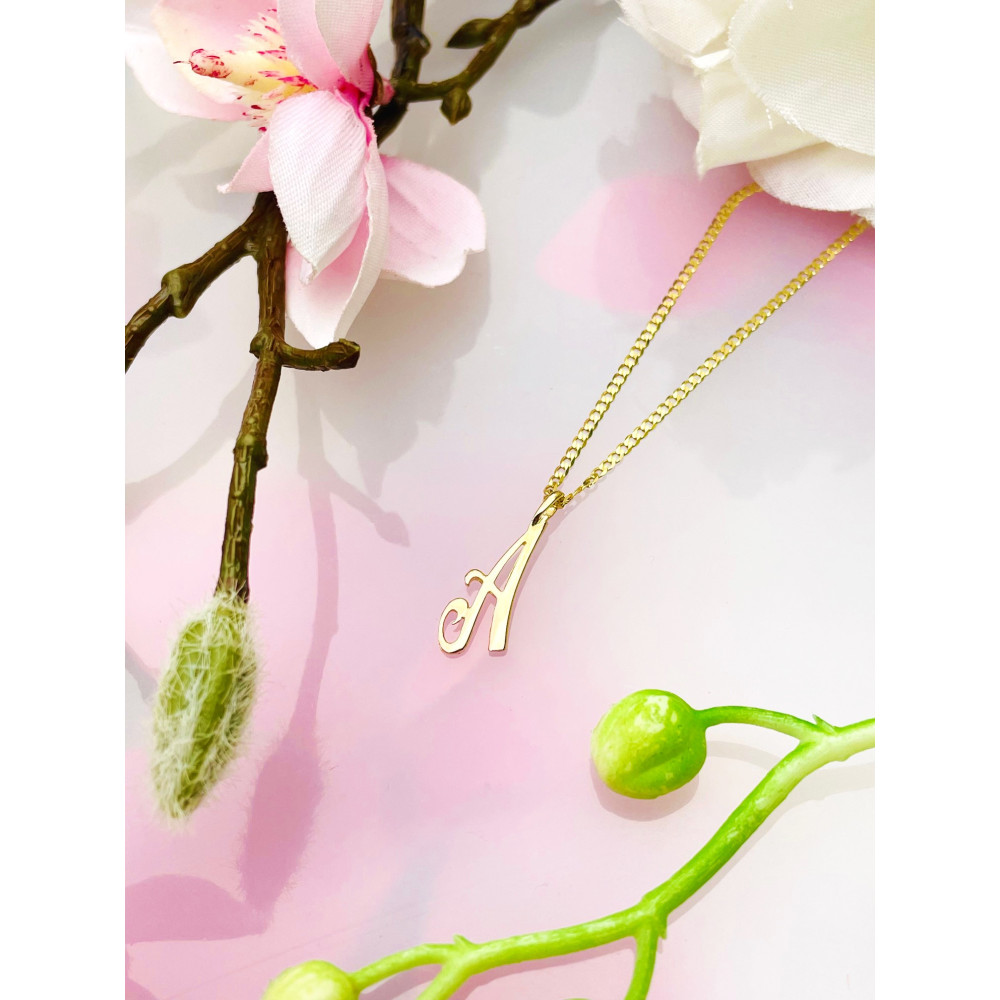 Anhänger Buchstabe A Kettenanhänger Goldanhänger Gelbgold