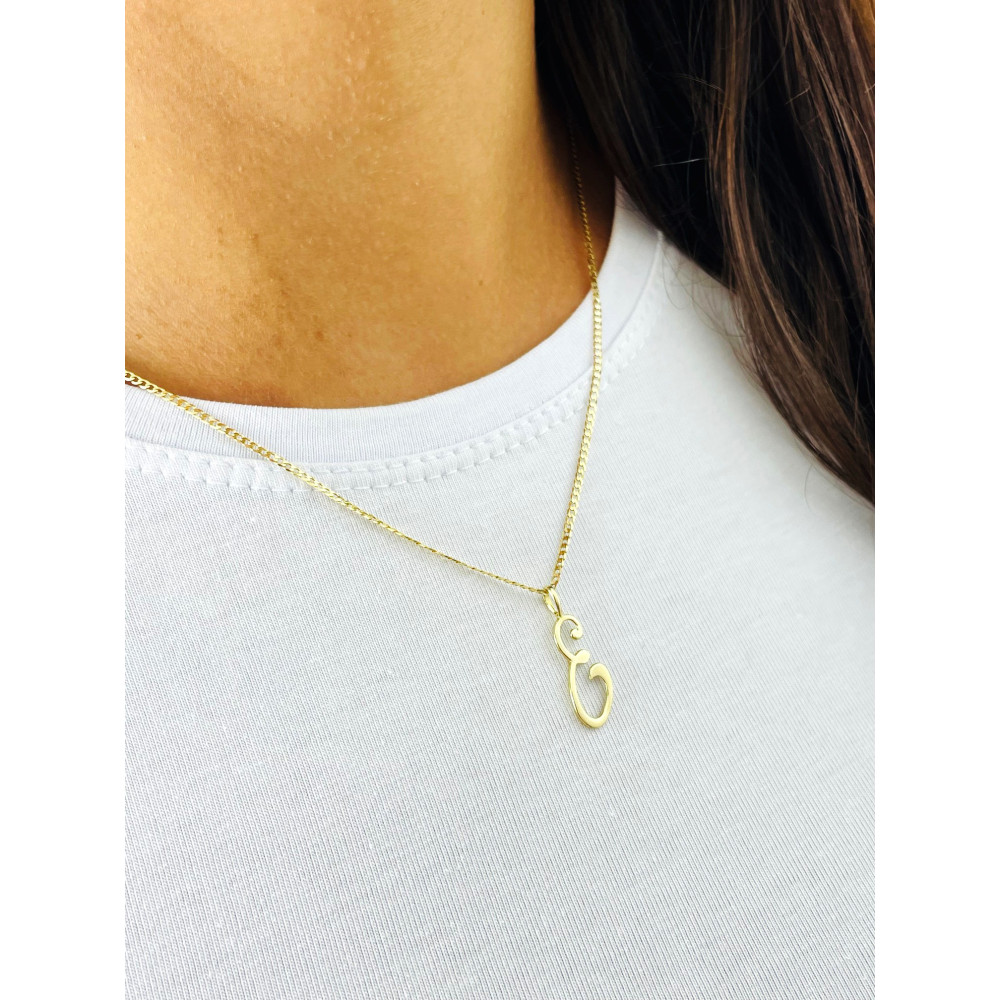 Anhänger Buchstabe E Kettenanhänger Goldanhänger Gelbgold