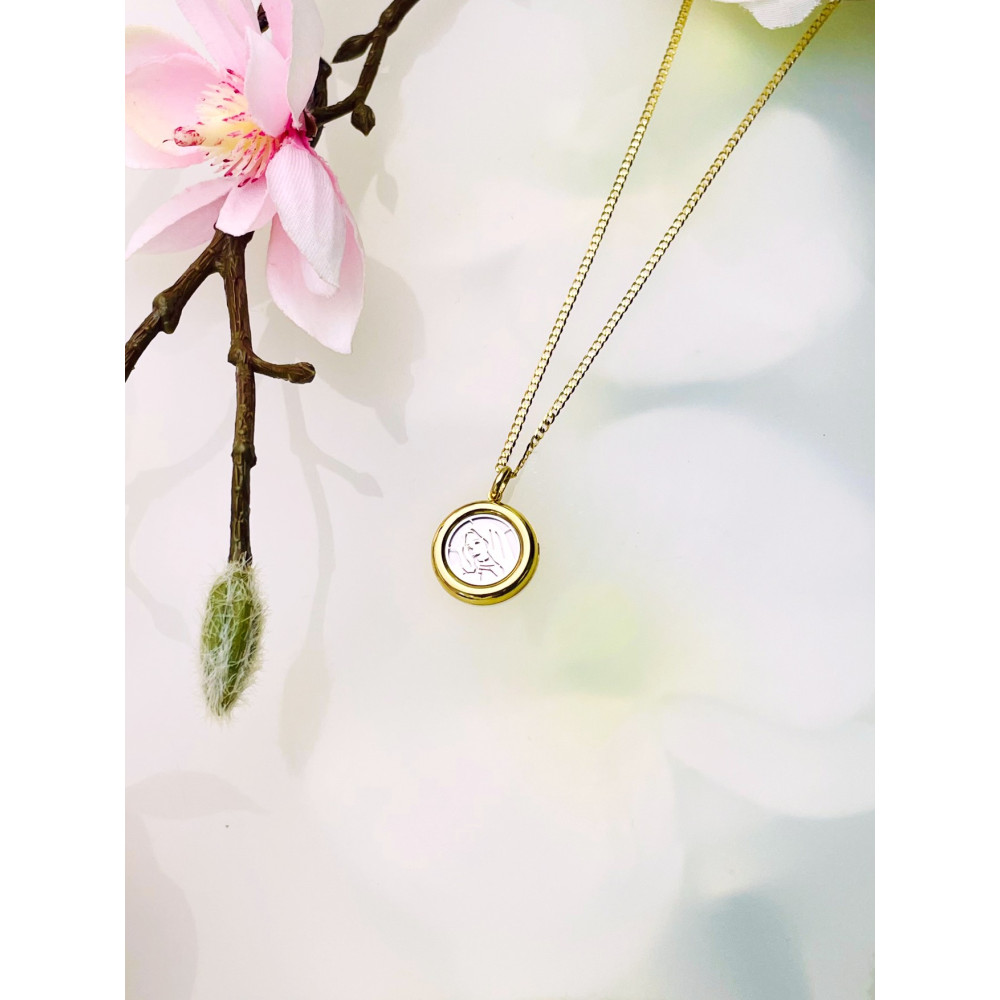 Anhänger Madonna Maria Gold 585er Bicolor Goldanhänger