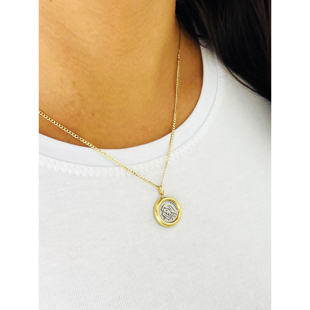 Anhänger Madonna Maria Gold 585er Bicolor Goldanhänger