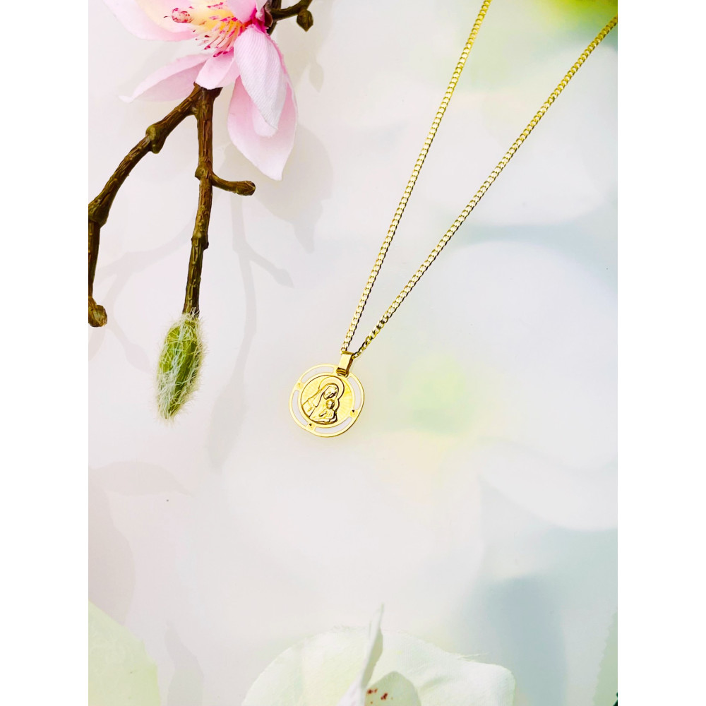 Anhänger Madonna Maria mit Jesuskind Goldanhänger