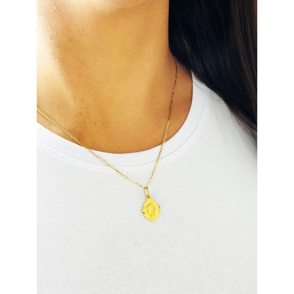 Złoty Medalik Zawieszka Matka Boska Fatimska