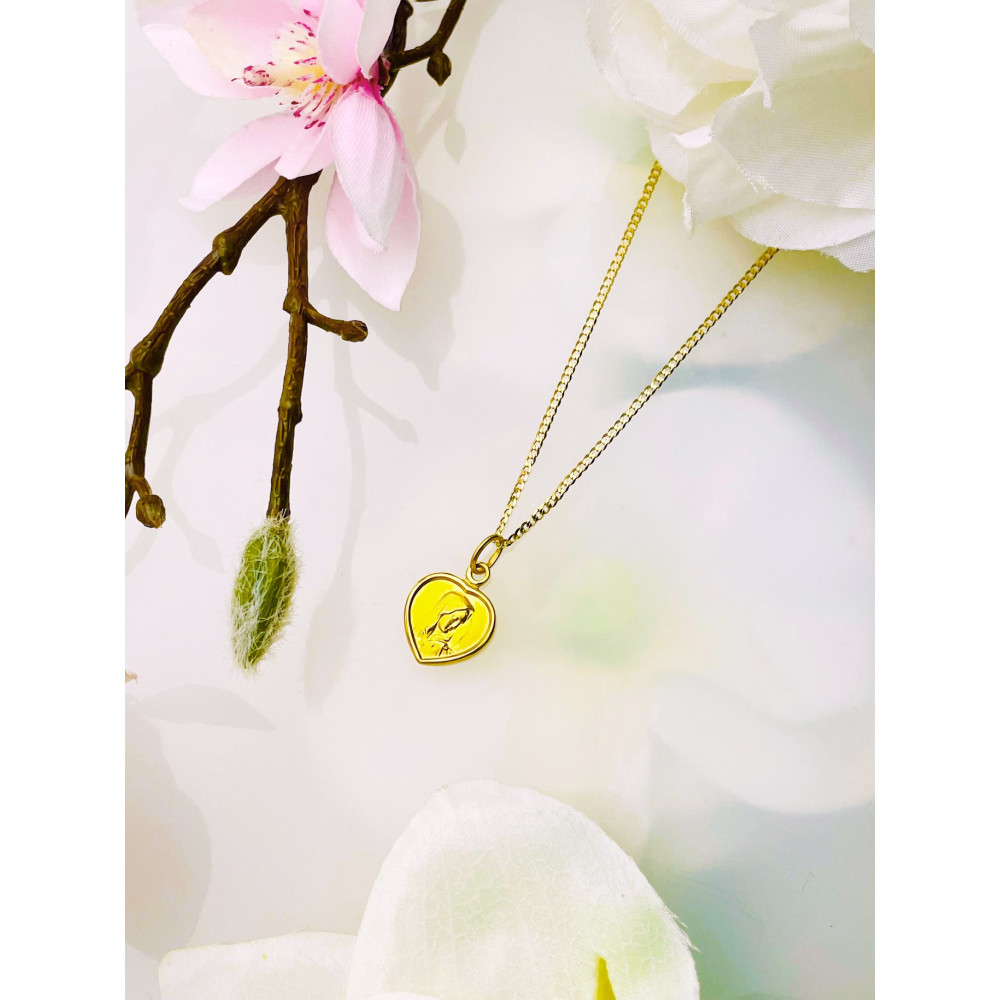 Anhänger Madonna Maria Herz Goldanhänger