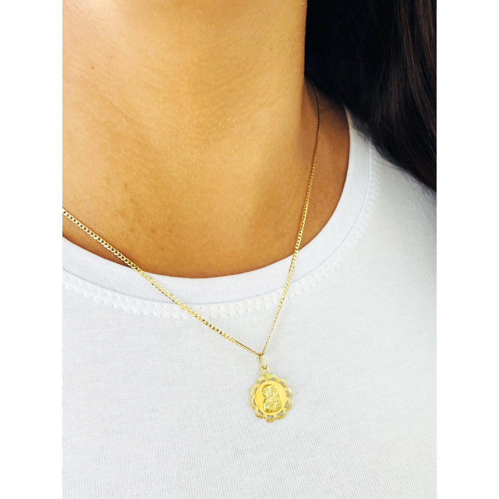 Anhänger Madonna Maria mit Jesuskind Goldanhänger