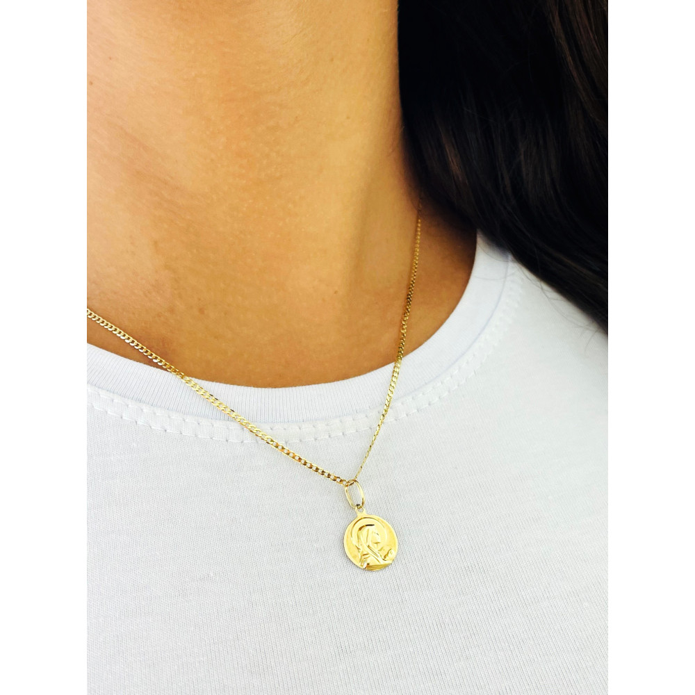 Złoty Medalik Zawieszka Matka Boska Fatimska