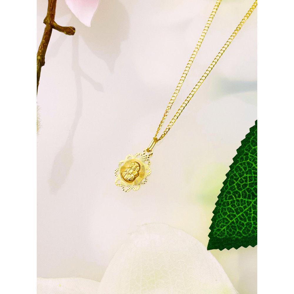 Anhänger Madonna Maria mit Jesuskind Goldanhänger